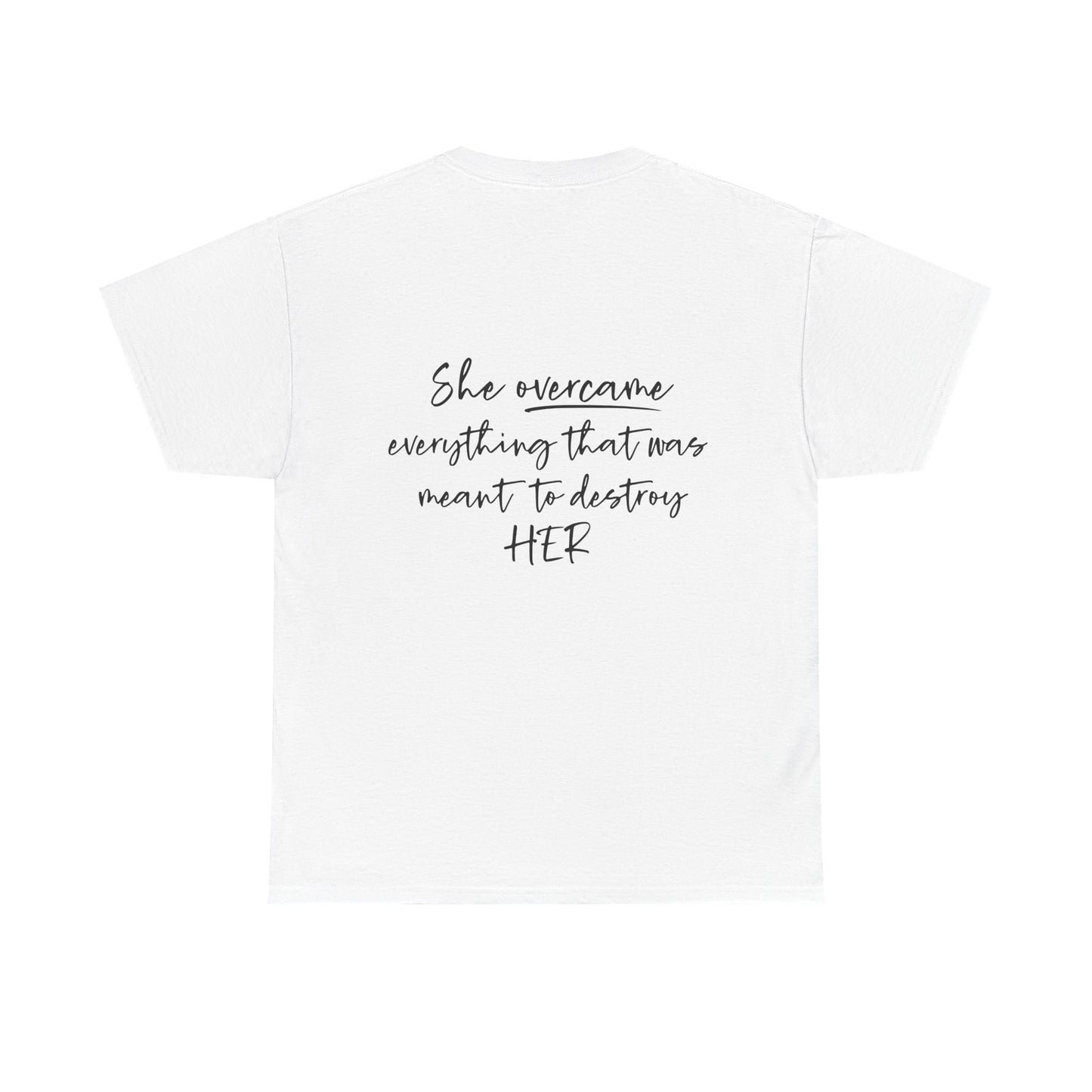 Empowering Tee - 'Powerful' & 'She Overcame' Inspirational Shirt