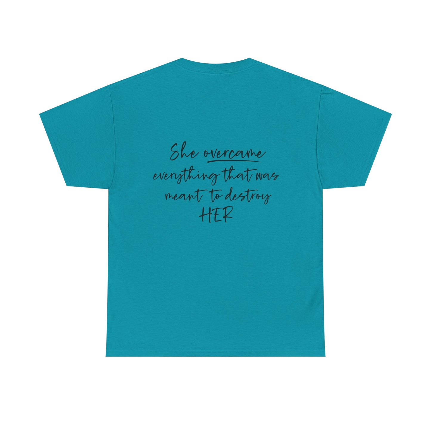 Empowering Tee - 'Powerful' & 'She Overcame' Inspirational Shirt