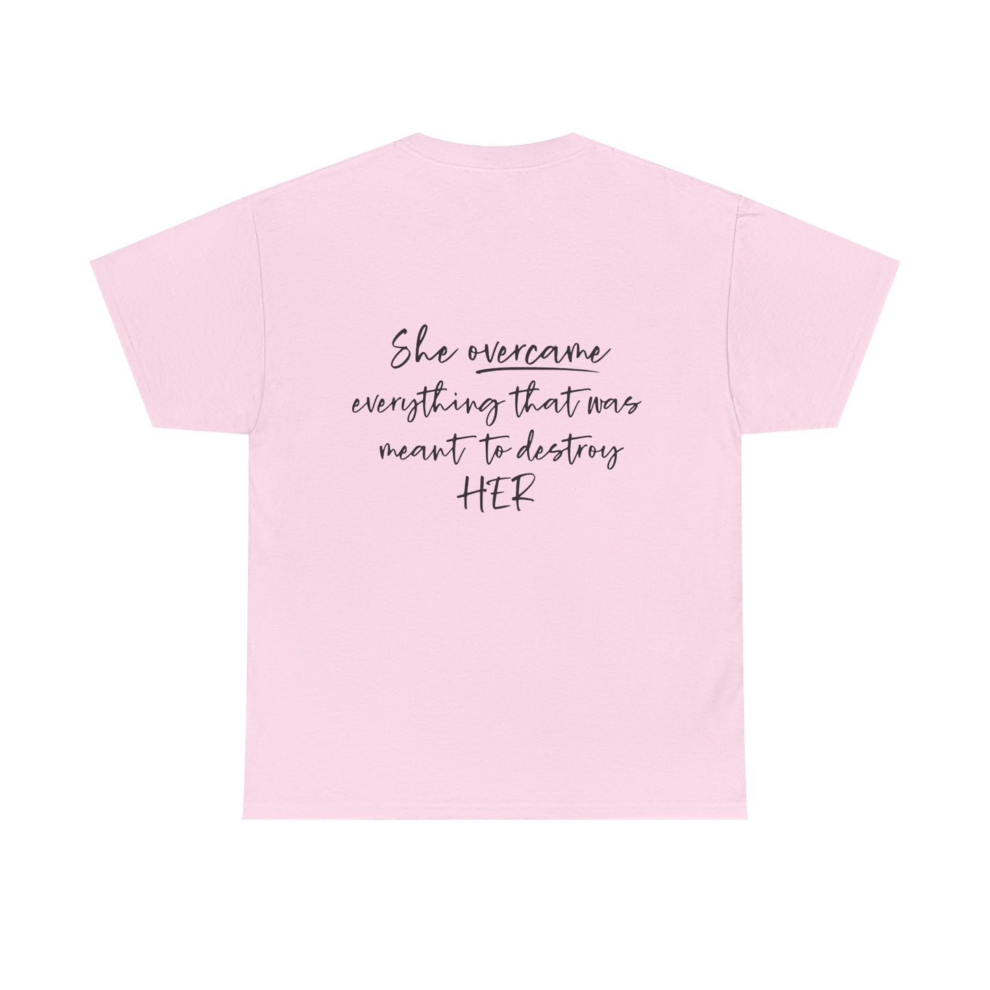 Empowering Tee - 'Powerful' & 'She Overcame' Inspirational Shirt