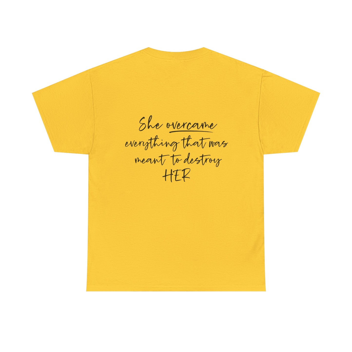 Empowering Tee - 'Powerful' & 'She Overcame' Inspirational Shirt