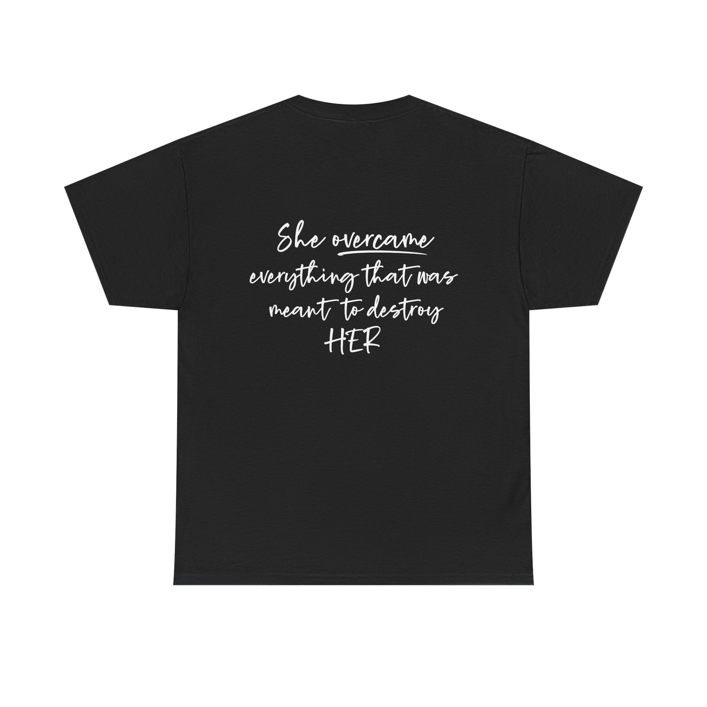 Empowering Tee - 'Powerful' & 'She Overcame' Inspirational Shirt