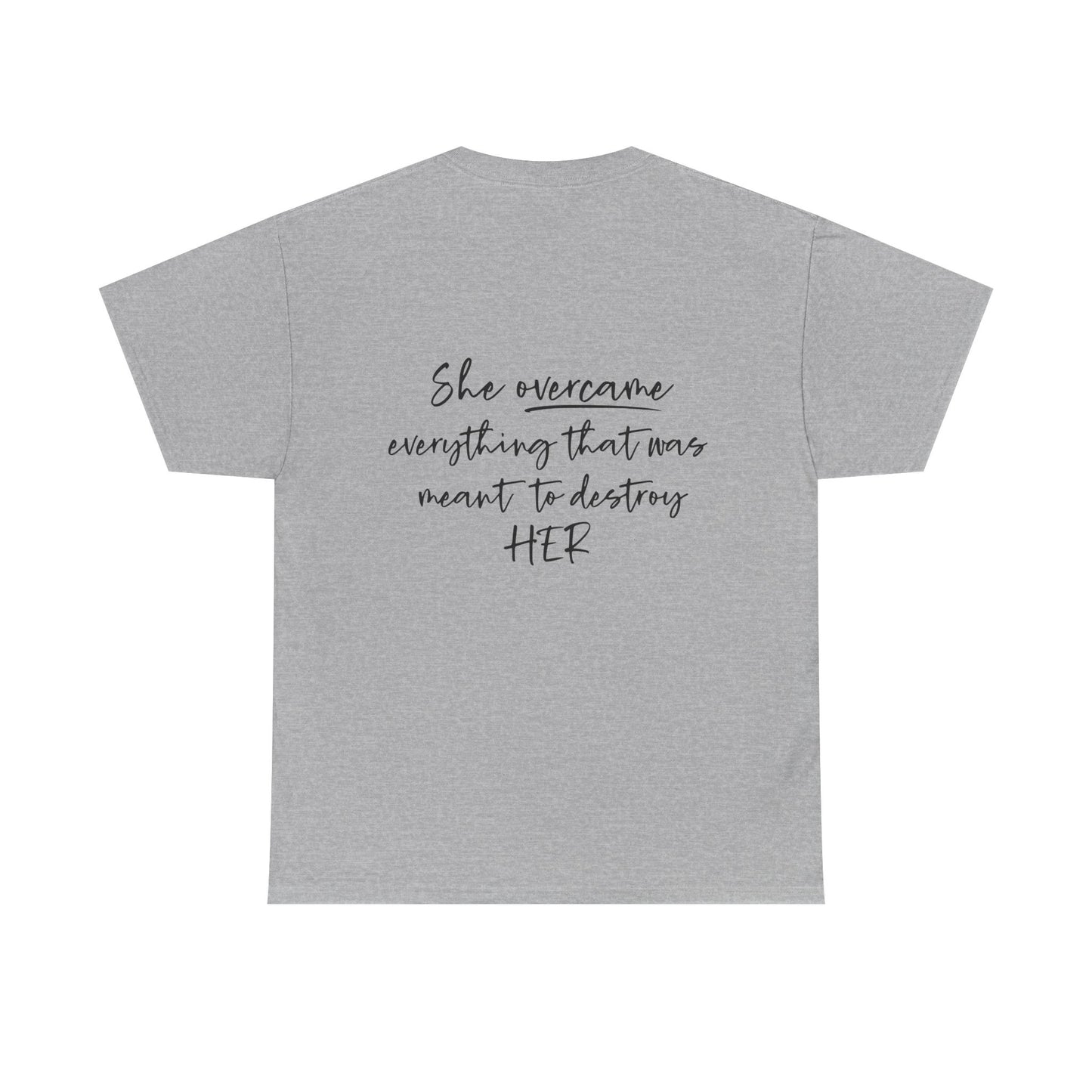 Empowering Tee - 'Powerful' & 'She Overcame' Inspirational Shirt